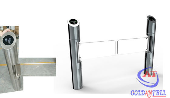 High - Class Glass Width 900 mm Swing Barrier Gate With Card Reader