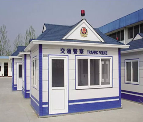 Steel Structure Portable security guard room With Casters , 20 Years Warranty