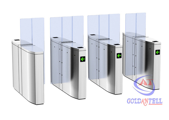 Luxury Speedlane barrier flap door optical rapid lane turnstile with visible LED high sliding glass