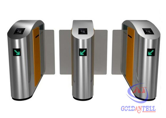 zk access reader Half height or Full High Turnstile Retractable Glass Barrier , speed gate for indoor theater