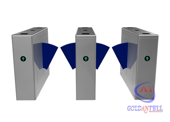 Intelligent stainless gate bidirectional half height flap security turnstile door access card reader