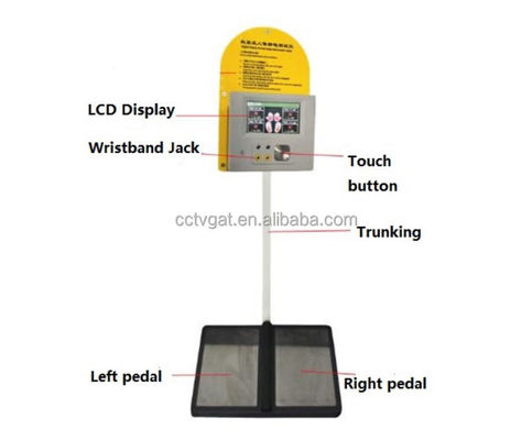 ESD Wrist Strip and Footwear Tester with 4.3 Inch LCD Screen 750KΩ-100MΩ