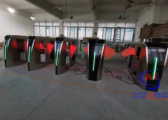 Heavy Flow Electronic Flap Turnstile Security Gate Barrier DC Brushless Motor