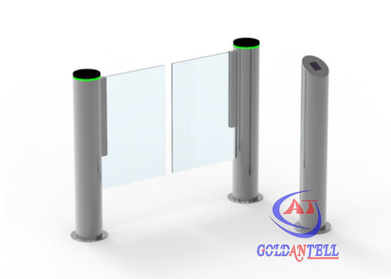 Bi Directional Pedestrian Qr Code Swing Barrier Gate Turnstile Pillar Door System For Gym