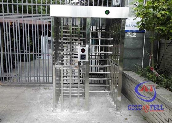 Anti Collision RFID Fingerprint Full Height Turnstile SUS304 Four Arm Gate