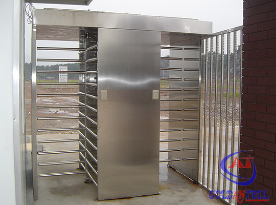 Bi - directional Full Height Turnstiles Airports Subway Station Automatic Revolving Door