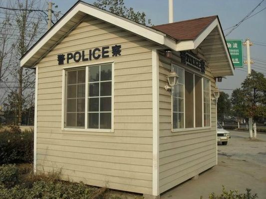 Security Police Prefab Guard House With Enough Inside Space And Complete Equipment