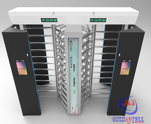 304 του προσώπου περιστρεφόμενη περιστροφική πύλη κώδικα καρτών QR SUS RFID πλήρες ύψος 90/120 βαθμοί υπαίθριο