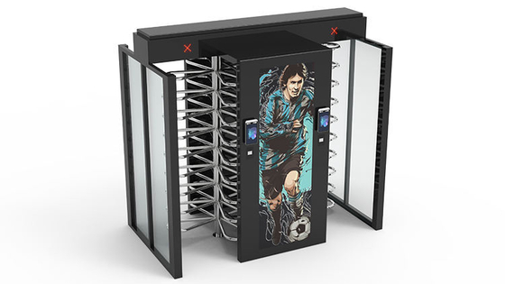 Του προσώπου πλήρεις περιστροφικές πύλες ύψους δακτυλικών αποτυπωμάτων κώδικα καρτών QR RFID για το στάδιο υπαίθριο IP62