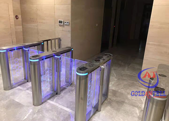 Γυμναστήριο εξόδου έκτακτης ανάγκης Swing Barrier Gate με αναγνώριση δακτυλικών αποτυπωμάτων