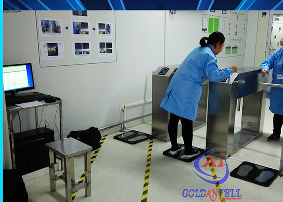 Αντιστατική πύλη πρόσβασης ESD RFID με τη ζώνη καρπών/πεντάλι για το γραφείο εργοστασίων εργαστηρίων
