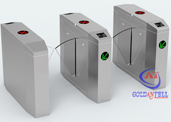 SUS 304 RFID αναγνώστης καρτών Flap Barrier Gate Access Control Control δακτυλικών αποτυπωμάτων