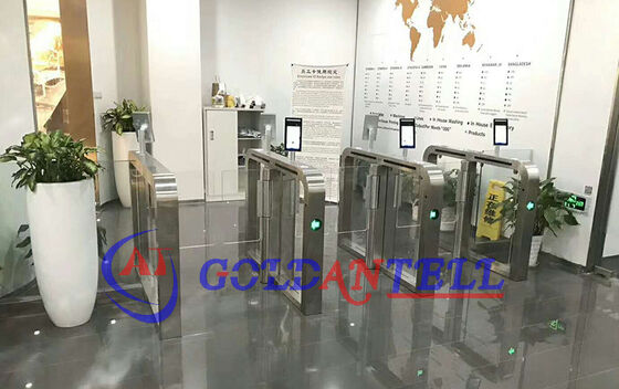 Gym Check in turnstile with qr and barcode reader Swing Entrance Turnstile For Stadium Access Control