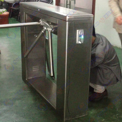 TCP / IP Communication Coin Operated Turnstile Half Height Entry Token Machine Door