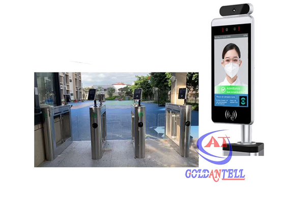 Βιομετρική RFID καρτών αναγνωστών περιστροφική πύλη συστημάτων πρόσβασης πορτών αναγνώρισης προσώπου ανιχνευτών ασφάλειας ηλεκτρική θερμο