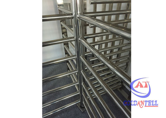 Anti Collision RFID Fingerprint Full Height Turnstile SUS304 Four Arm Gate