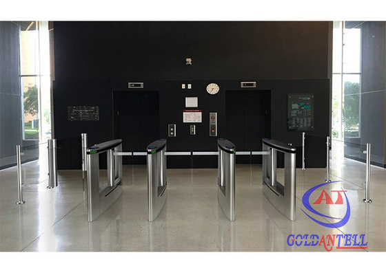 Led LOGO Anti Climbing Swing Barrier Gate Double Channel With CE Certificated