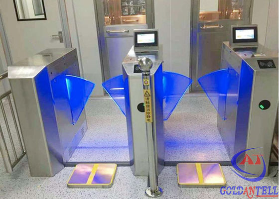 Indoor Pedestrian ESD Access Turnstile Gate IP54 SUS304 Material For Lab / Facotry