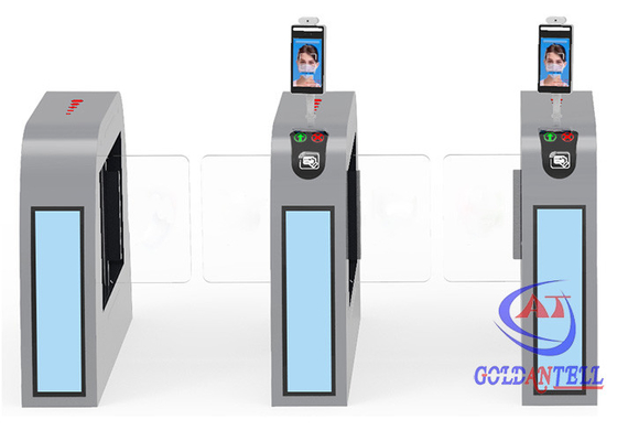 8» Temp AI πυλών εμποδίων ταλάντευσης οθόνης περιστροφική πύλη ανιχνευτών με τη κάμερα αναγνώρισης προσώπου