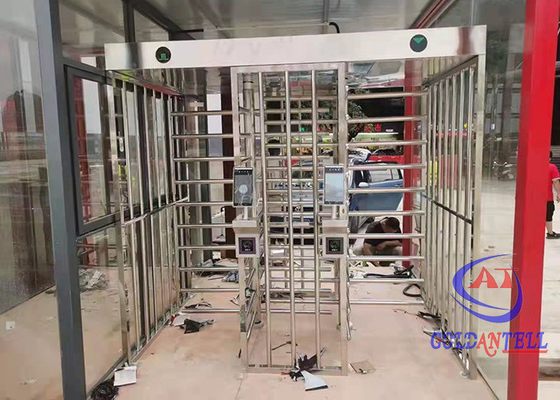 Διπλής κατεύθυνσης RFID ασφάλειας CE για τους πεζούς του Γκέιτς του προσώπου περιστροφική πύλη ύψους αναγνώρισης πλήρης