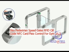 Slim Περπατητική ταχύτητα Πύλες RFID QR Κώδικας NFC κάρτα Pass Control Για γυμναστήριο