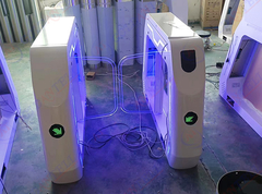 Προσαρμοσμένο Logo χρώμα Διαθέσιμο υψηλής ασφάλειας 304 ανοξείδωτο χάλυβα αντι-σφίξιμο Swing Barrier Gates